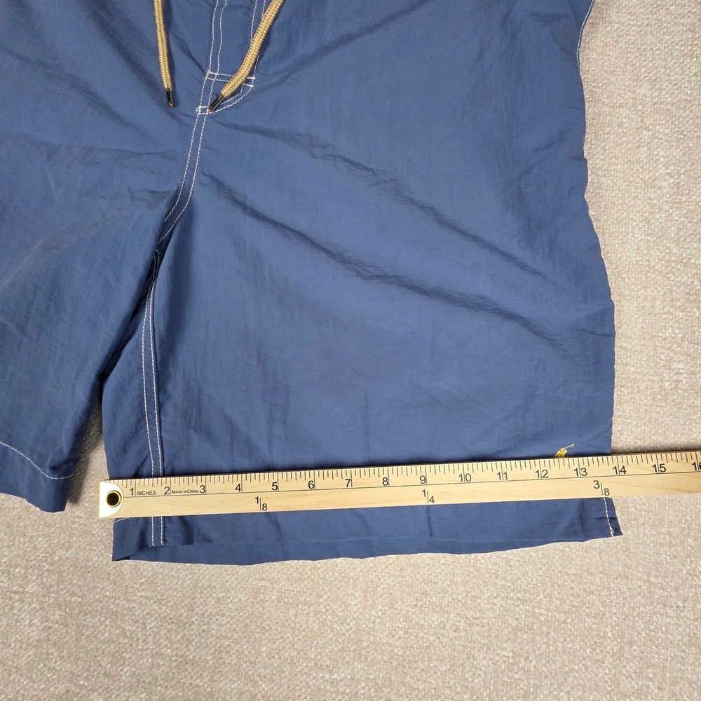 VTG Polo Ralph Lauren Mens Swim Trunks Board Shorts Cargo Pocket Yellow Pony XL - Picture 6 of 12